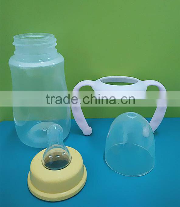 Food grade plastic feeding bottle for baby drinking milk and water
