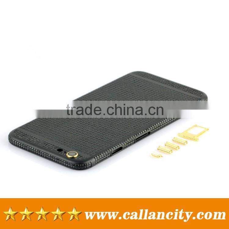 Black edition with full diamonds back cover for iphone 6 housing custom