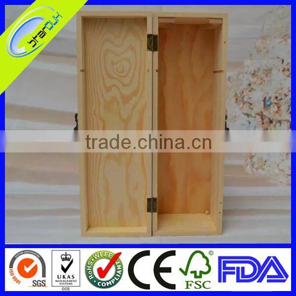 sliding unfinished wood box pine wood box