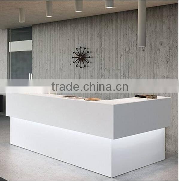 Flexible design solid surface Office Reception Counter Desk,Composite Acrylic counter desk, solid surface countertop