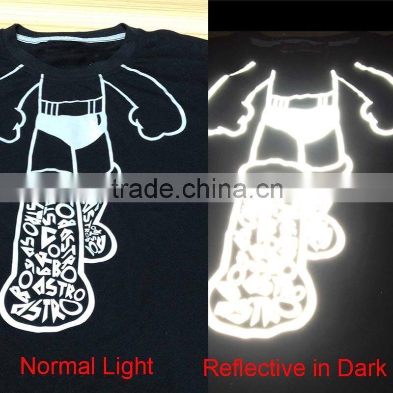 OEM Reflective black logo adhesive for clothes
