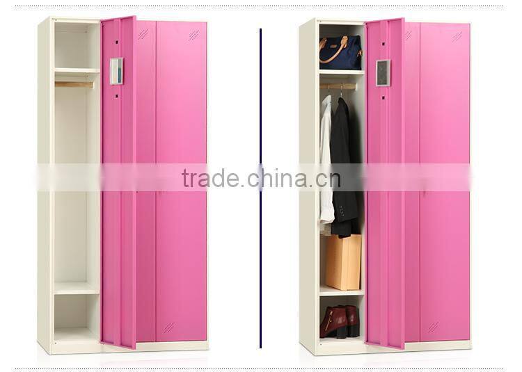 material 3-door closet key lock colorful steel locker staff office locker