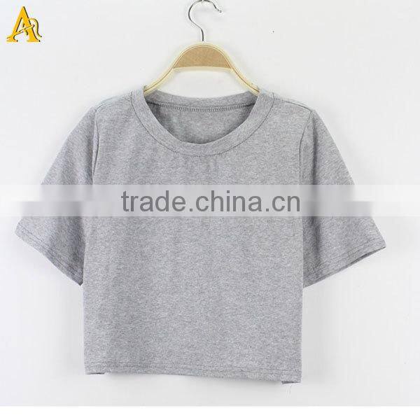 cotton plain tee shirts wholesale for women