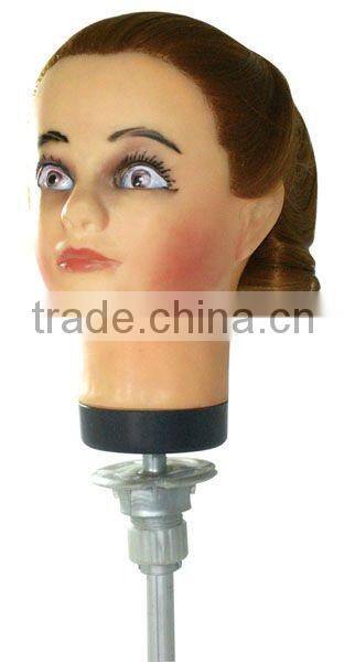 Salon 90% human hair wig traning head wig N011,N012