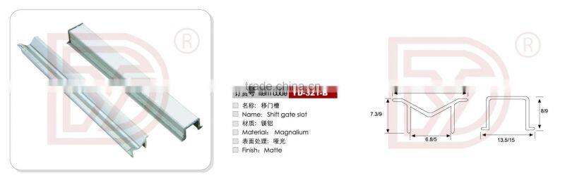 High quality Zinc alloy plate with Brass caster wheel for sliding door from wheel factory