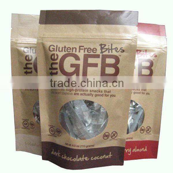 Side gusset square bottom zipper pouch with window