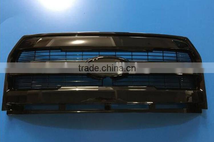 Grill Cover Bright Black 1 Pcs ABS Chrome For F150 (F-150) 2015 Accessories