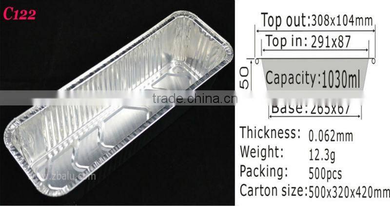 oblong aluminum foil containers C122