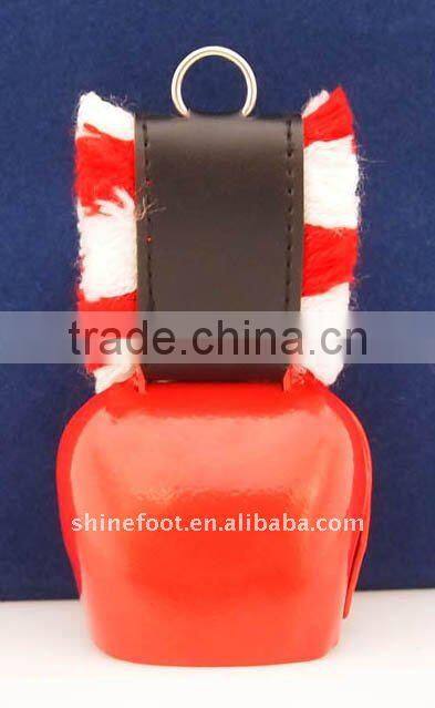 2inch metal cowbell A9-C01 in many colors with logo printed and leather strap for promotion(E124)
