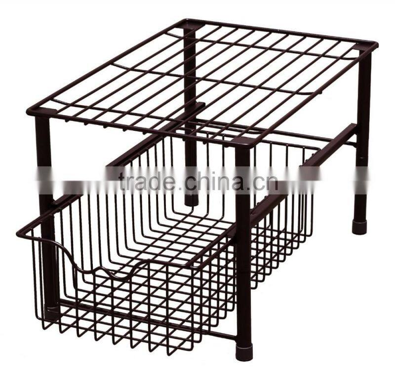 Stackable Kitchen Cabinet Under Sink Basket