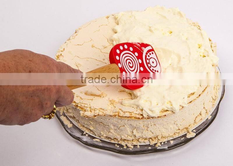 Feiaoda OEM factory Silicone Wooden Non-stick Spatula set of 3