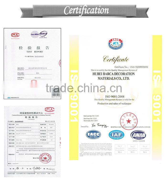 Retro pure paper wallpaper eco-friendly wallcovering on wall