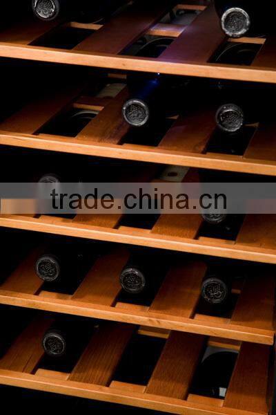 45 bottles double layers glass door wood wine cabinet