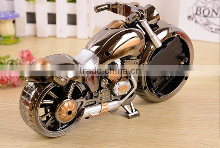 fashion home decor motorcycle table time alarm desk clock