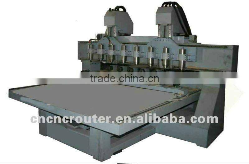 Eight Spindles 4 axis cnc Machine with mass production for table legs and stair handrails