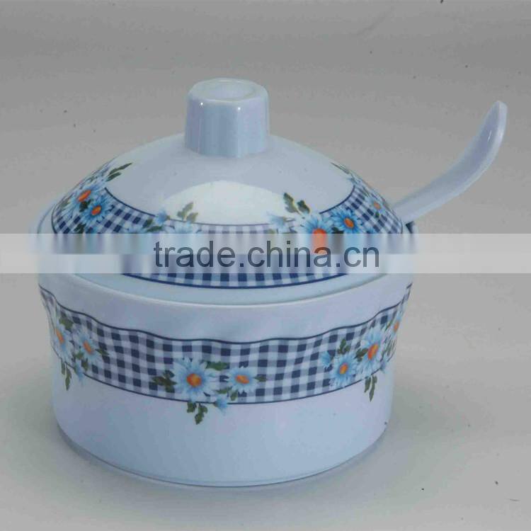 Restaurant usage Melamine soup mug with lid set