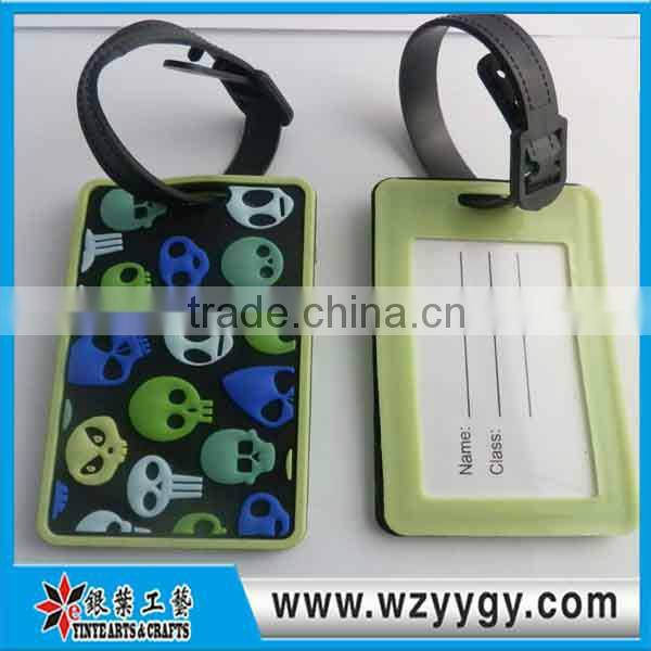 Customzied promotional cheap soft pvc standard size pvc luggage tag