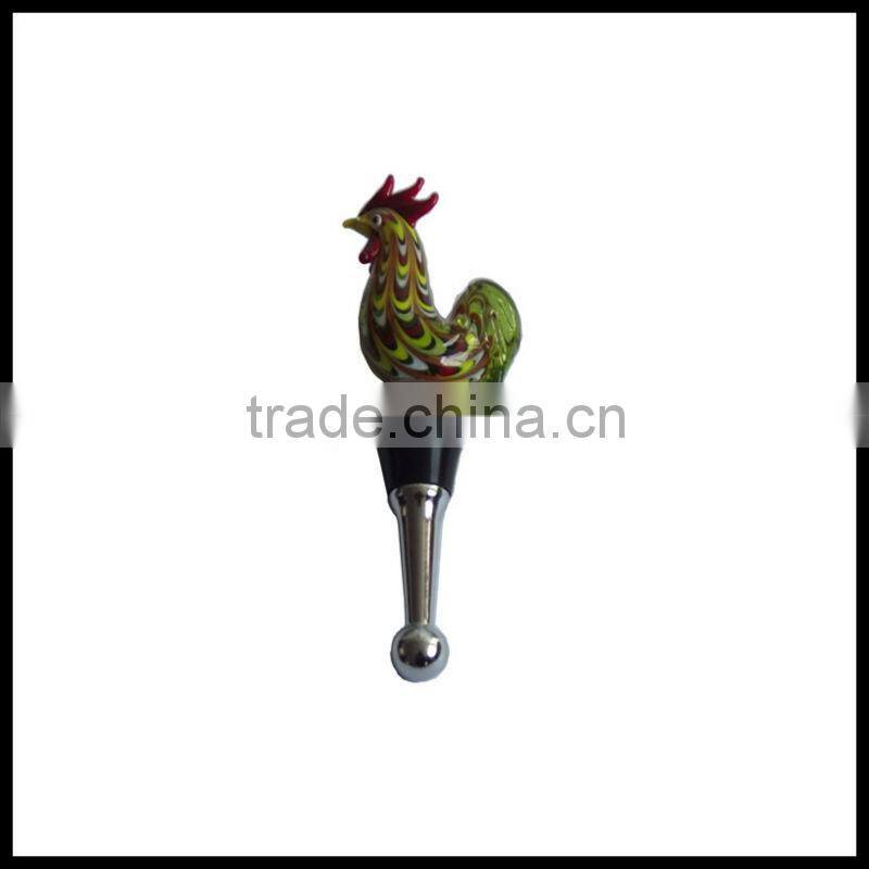 chicken wine stopper,animal wine stopper,glass wine stopper