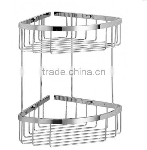 Chrome Double tier shelf, Wall Mount Soap Baskets