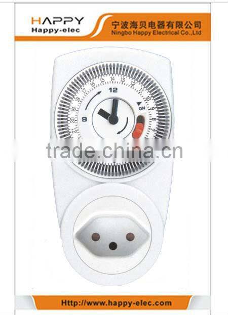 Swiss plug-in timer with power reservation