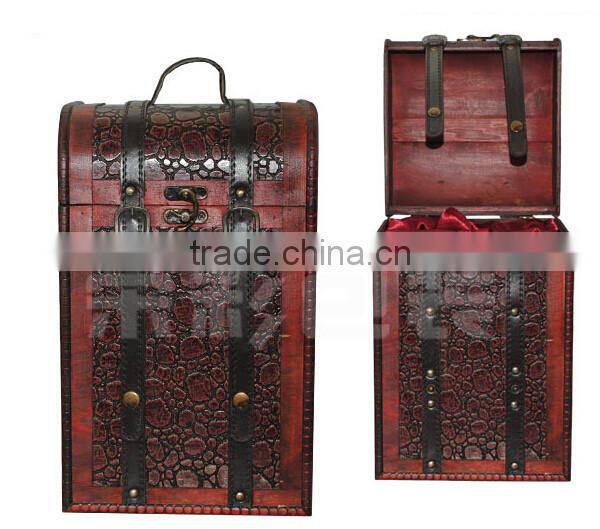 High-end vintage style leather material wine bottle holder