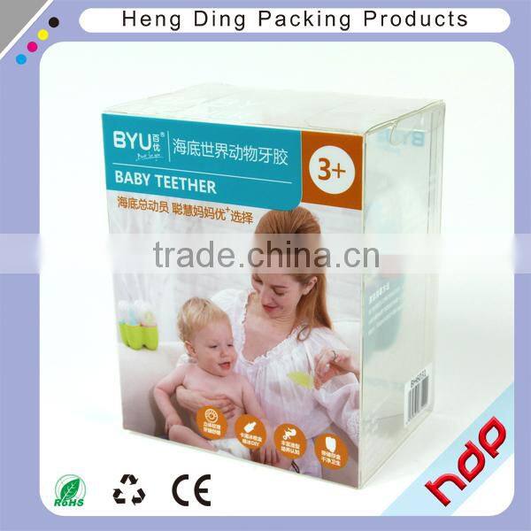 custom made clear plastic pvc box with soft crease for pencil