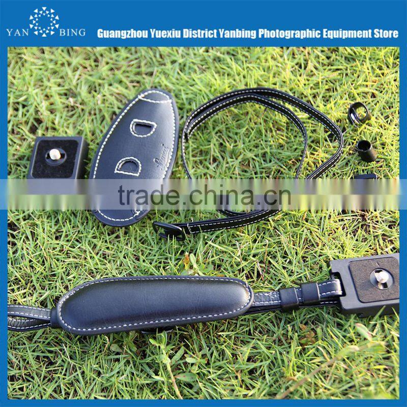 Factory supply cheapest leather hand digital wrist grip strap with quick release plate for DSLR camera