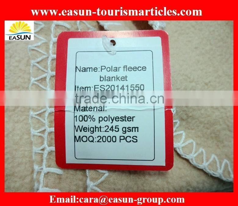 heavy and thick disposable polar fleece airline blanket