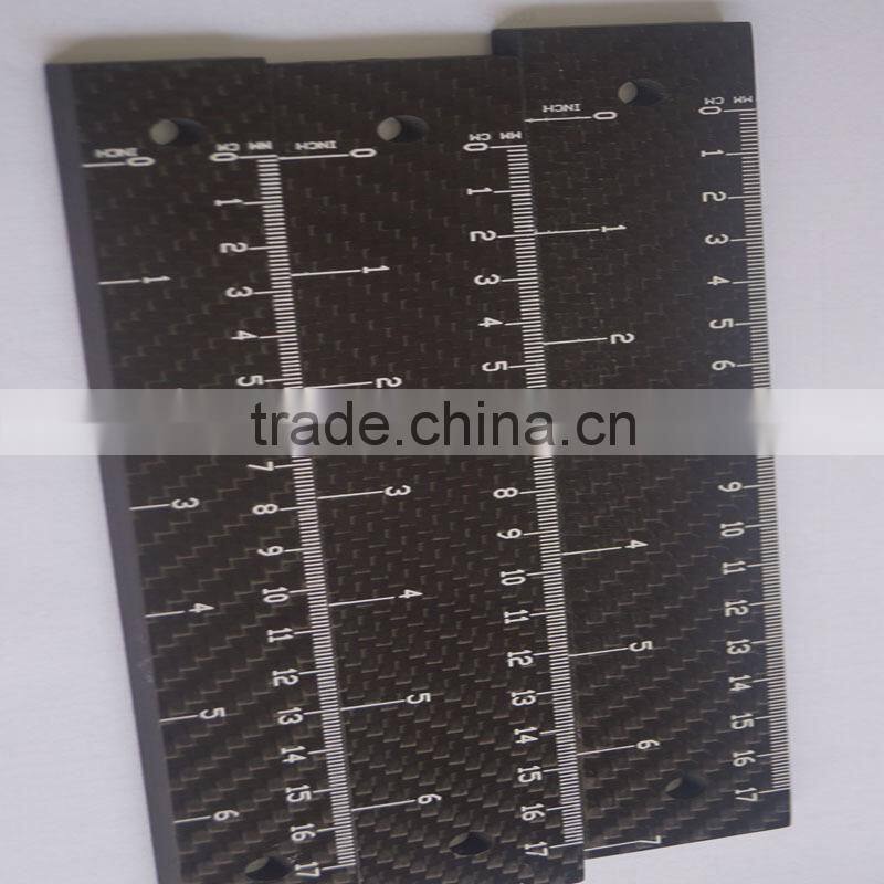 3k plain or twill weave customized carbon fiber rulers for special useing as tools