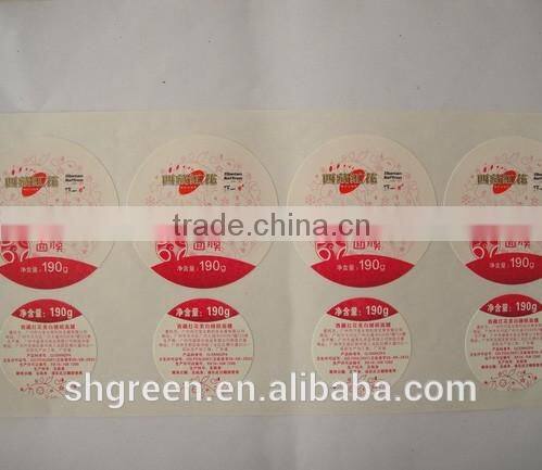 CMYK printing adhesive sticker for clothes