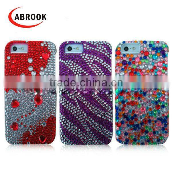 3D rhinestone phone case rhinestone cell phone cases for iphone 5,design your own rhinestone cell phone case