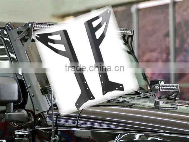 07-15 Jeep JK 50" LED Light bar Steel Metal Upper Windshield Mounting Brackets