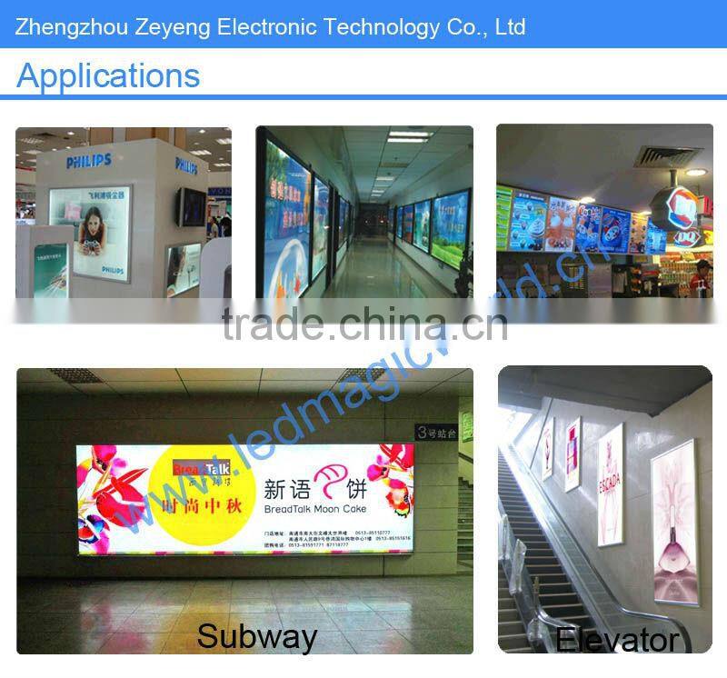 Fast Food Restaurant Wall Mount LED Backlit Aluminum Sign Board