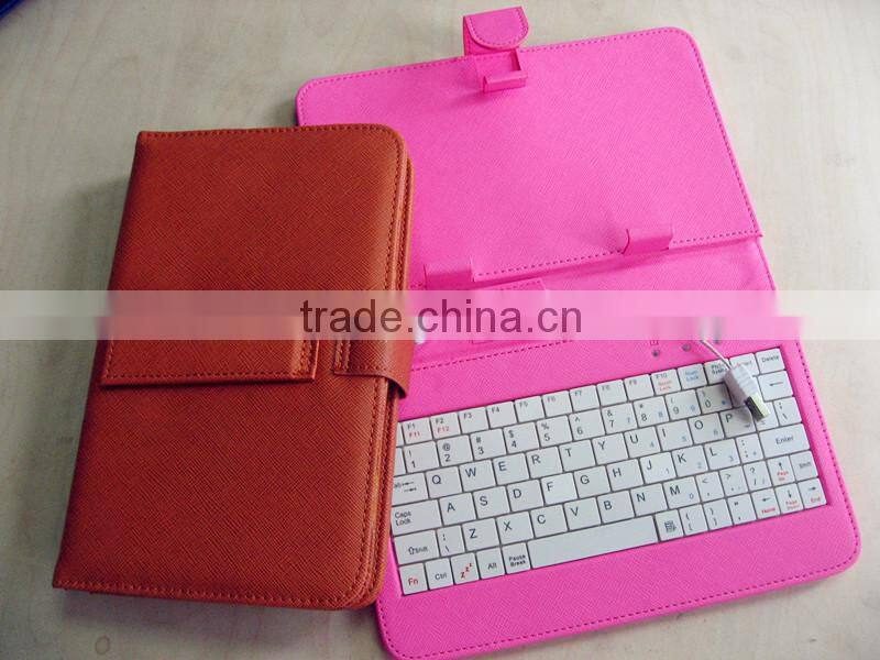 For wholesaler orange color bluetooth english arabic keyboard cover for tablet