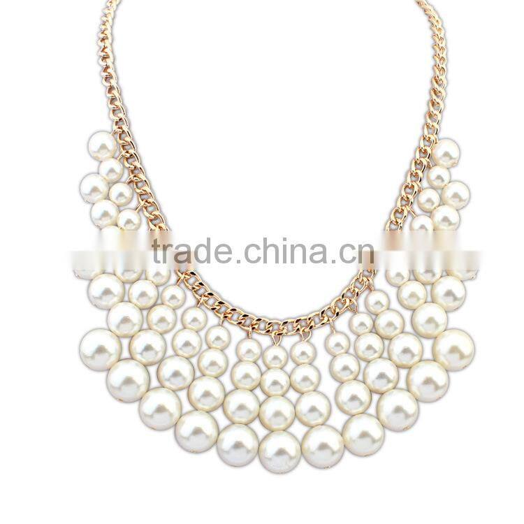 Fashion bead necklace,real pearl necklace price(AM-A1048)