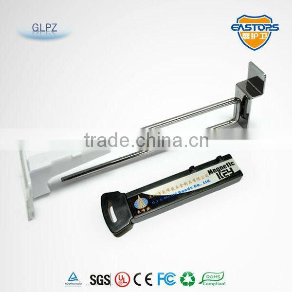 security lock slatwall hooks for shop supermarket retail security display solution