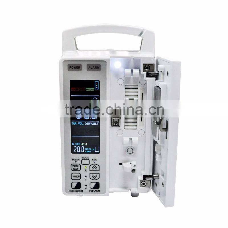 CE &ISO13485 18 month warranty factory price 0~9999ml Volume Limit portable infusion pump medical
