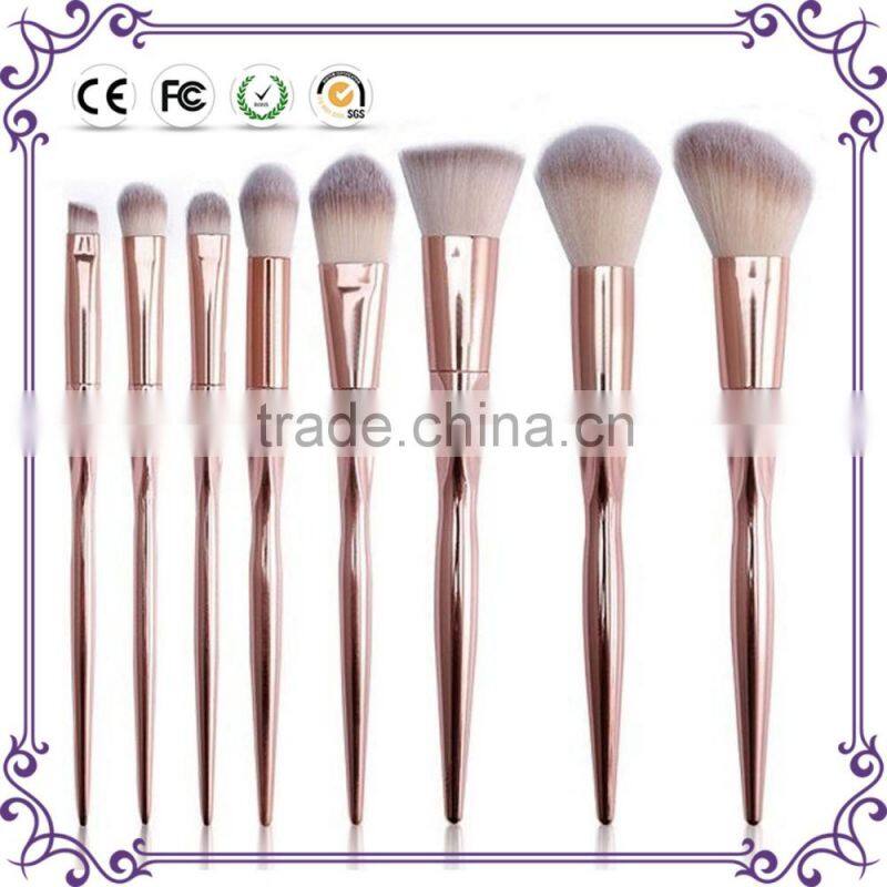 7 pieces gradient colorful color makeup brushes synthetic make-up brush for face painting