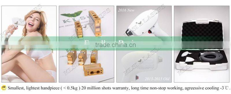 KLSi Laser 808nm diode laser hair removal machine / 12 * 12 big spot size fastest hair removal