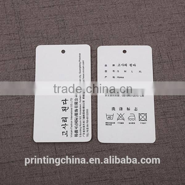 Latest technology white artpaper hang tags made in China