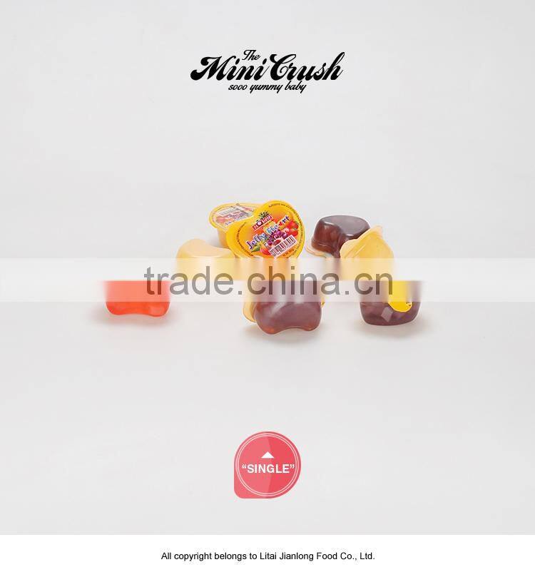 Heart shaped cup love assorted fruit jelly