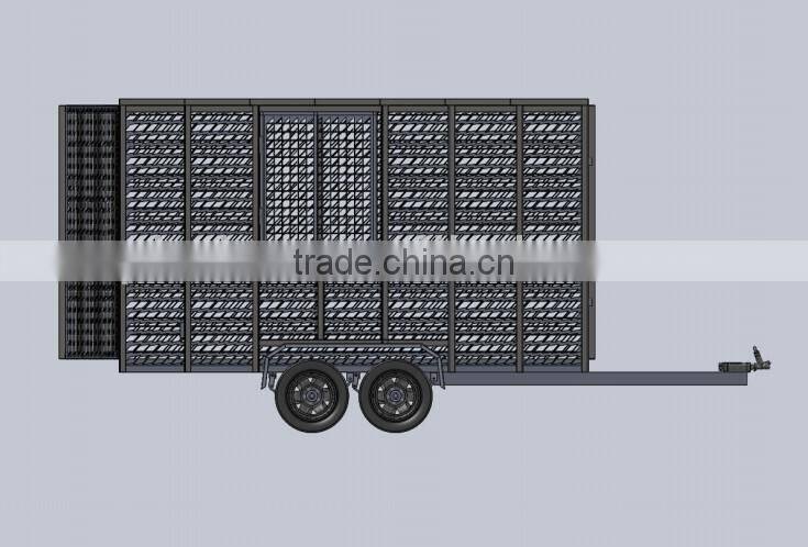 Powder coated galvanized Rubbish trailer