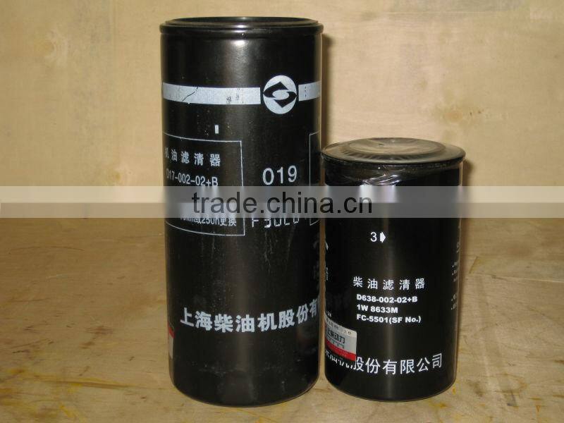 shangchai engine fuel filter D638-002-02,original shangchai parts