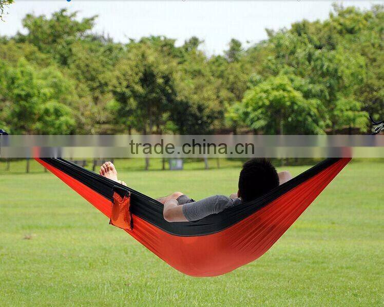 2017 best selling Outdoor Double Person Portable Nylon Fabric Hammock