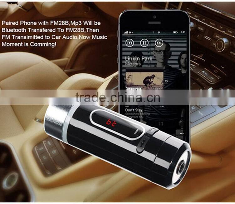 Handfree LED Display Wireless Bluetooth Car Kit FM Transmitter MP3 Player USB Charger For Samsung Iphone 6 Smartphone