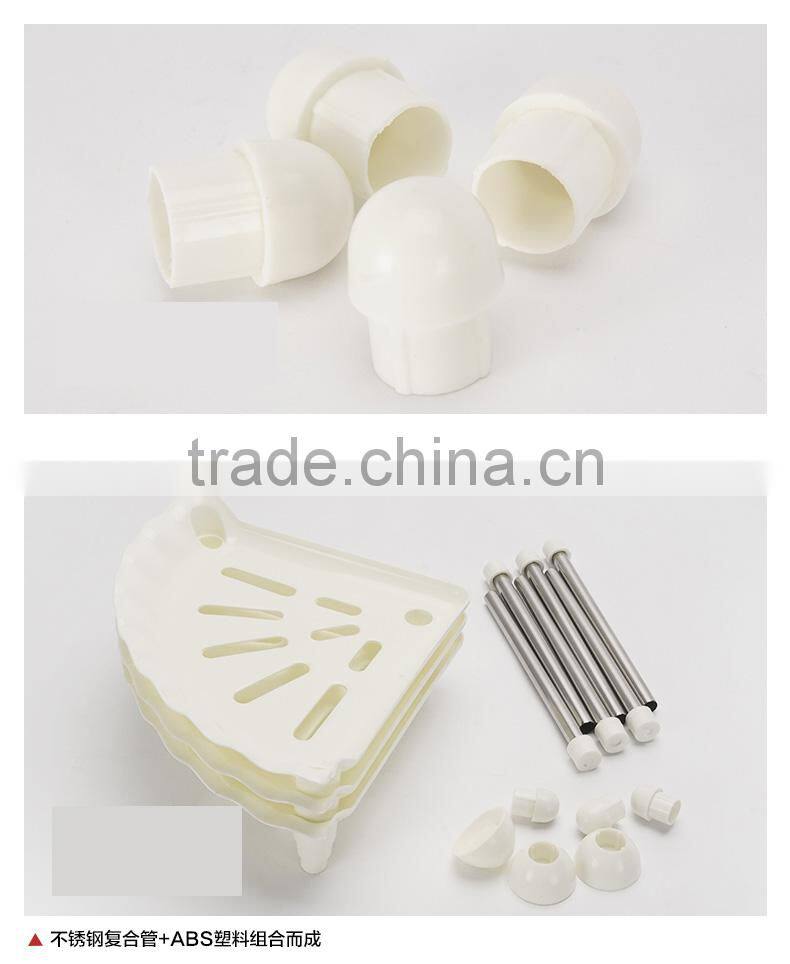 kitchen bathroom stainless steel storage rack/bathroom triangle corner storage rack 2 layers