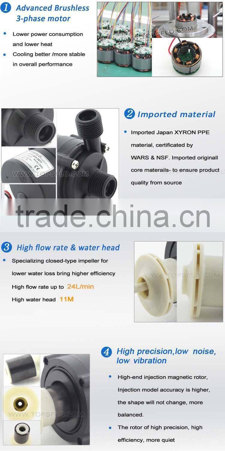 12v 24v dc brushless centrifugal silent pump for food grade