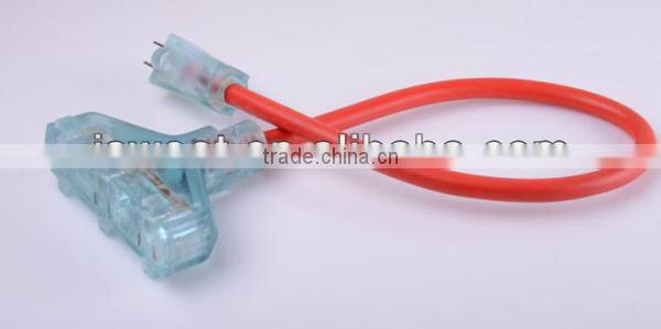 H20177 ETL/CETL triple tap extension cord with indicator light/extension lead/power cord/power cable