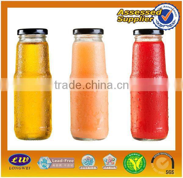 Hot selling juice bottle /metal lid bottle/ glass bottle price