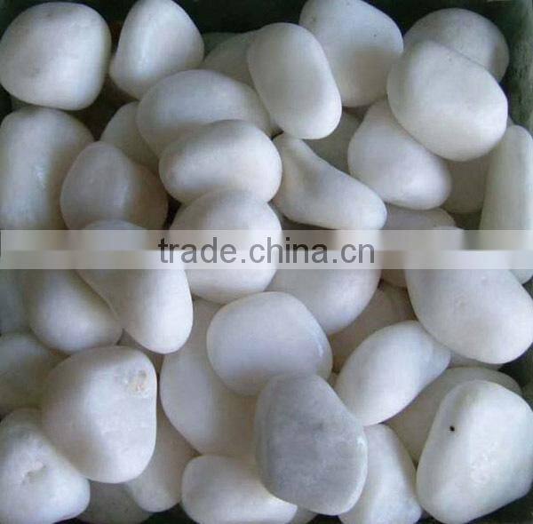 Black and white garden pebble stone decoration